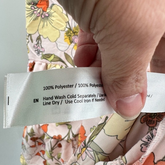 LOTTIE & HOLLIE pink floral mini tiered ruffle sleeve woman boho dress NWT XS,S - Picture 8 of 16